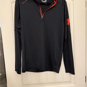 Under Armour Black and Red Quarter-Zip Pullover